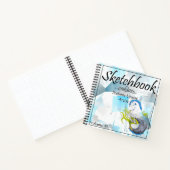 Hippocampus (アイスブルー抽象芸術)ノートブック ノートブック (内部)