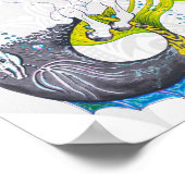 Hippocampus (スカル)グレーハート ポスター (角)