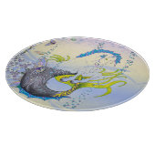 Hippocampus (スカル)(青/紫/ベージュ付) カッティングボード (角)