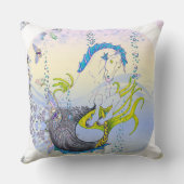 Hippocampus (スカル)(青/紫/ベージュ付) クッション (裏面)