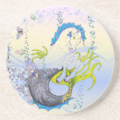 Hippocampus (スカル)（青/紫/ベージュ付） コースター (正面)