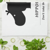 Hippopotamus (カバ) キッチンタオル (折り畳み)