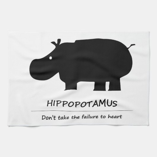 Hippopotamus (カバ) キッチンタオル (横)