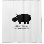 Hippopotamus (カバ) シャワーカーテン (正面)