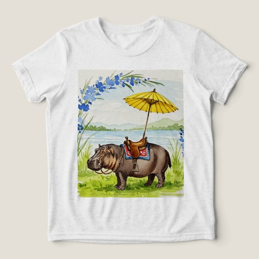 Hippopotamus トライブレンドTシャツ (デザイン正面)