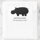 hippopotamus 長方形シール (バッグ)