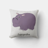 Hippopotamus Design Personalised クッション (正面)