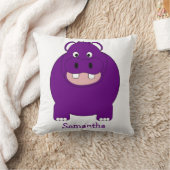 Hippopotamus Design Personalised クッション (ブランケット)