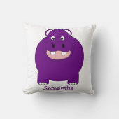 Hippopotamus Design Personalised クッション (正面)