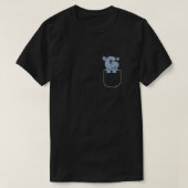 Hippopotamus In Pocket Gift Hippo Pocket TShirt Tシャツ (デザイン正面)