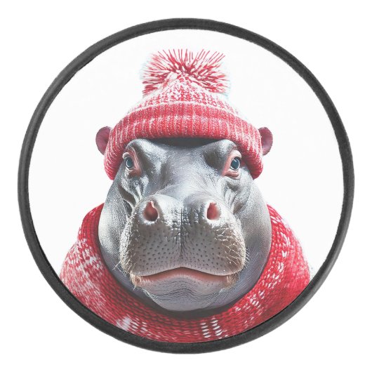 Hippopotamus Scarf and Beany  アイスホッケーパック (正面)