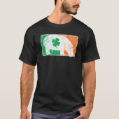 Hippopotamus St Patrick's Day Irish Flag C Distres Tシャツ (正面)