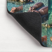 Hippos at 遊: A Pond Paradise マウスパッド (コーナー)