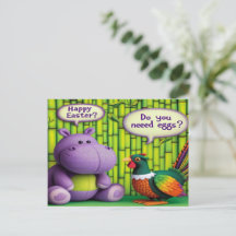 Hippo's Easter Greeting: Egg Delivery