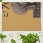 Hippotamusヴィンテージhippo zoo poster wpa キッチンタオル (折り畳み)