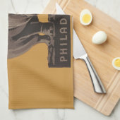 Hippotamusヴィンテージhippo zoo poster wpa キッチンタオル (四つ折り)