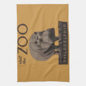 Hippotamusヴィンテージhippo zoo poster wpa キッチンタオル (縦)