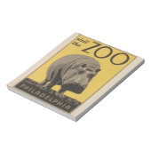 Hippotamusヴィンテージhippo zoo poster wpa ノートパッド (回転)