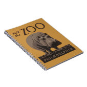 Hippotamusヴィンテージhippo zoo poster wpa ノートブック (右側)