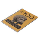 Hippotamusヴィンテージhippo zoo poster wpa ノートブック (左側)