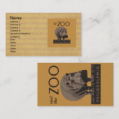 Hippotamusヴィンテージhippo zoo poster wpa 名刺 (正面/裏面)