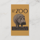 Hippotamusヴィンテージhippo zoo poster wpa 名刺 (裏面)