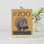 Hippotamusヴィンテージhippo zoo poster wpa 招待状 (スタンド正面)