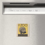 HippotamusヴィンテージWPA動物園ポスターフィラデルフィア マグネット (インサイチュ (食洗機))