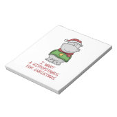 Hippotamus for Christmas – かわいいHippoデザイン ノートパッド (回転)