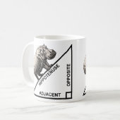 Hippotenuseの斜辺のおもしろいな数学の幾何学のマグ コーヒーマグカップ (正面左)