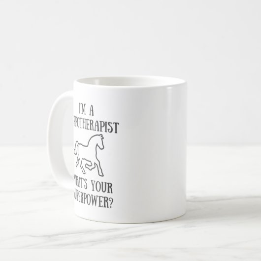 Hippotherapyの馬のウマ科のなセラピーのマグ コーヒーマグカップ (正面左)