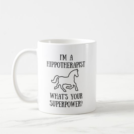 Hippotherapyの馬のウマ科のなセラピーのマグ コーヒーマグカップ (左)