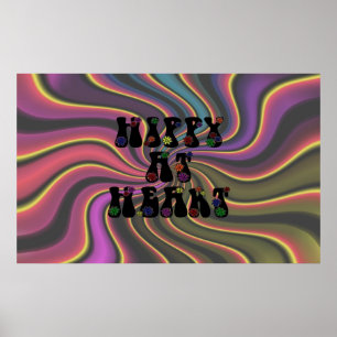 Hippy at Heart 60s Retro ポスター