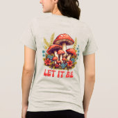 Hippy Boho Mushroom – 60s 70s Fashion トライブレンドＴシャツ (裏面)