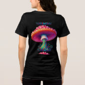 Hippy Boho Mushroom – 60s 70s Fashion トライブレンドＴシャツ (裏面)
