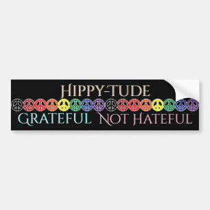 Hippytudeの態度の感謝した平和 バンパーステッカー