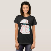 Hipster女日本のの子レトロ3Dエラー Tシャツ (正面フル)