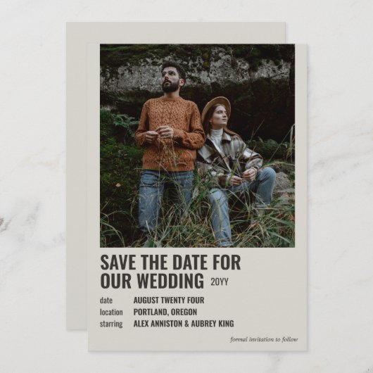 Hipster映画のポスター写真Save the Date セーブザデート (正面/裏面)