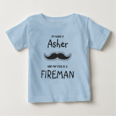 Hipster and Boho design with a Mustache in Black ベビーTシャツ (正面)