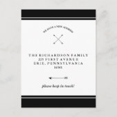 Hipster Arrowsアドレスの白黒の変更 案内ポストカード (正面)