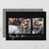 Hipster Black Frame New Yearの写真 シーズンカード (正面/裏面)