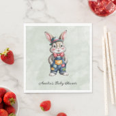 Hipster Bunny Boy Baby Shower スタンダードランチョンナプキン (インサイチュ)