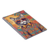Hipster Cat Spiral Photo Notebook ノートブック (右側)