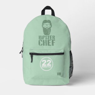 Hipster Chef - CBC 22分バックパックをパーソナライズ プリントバックパック