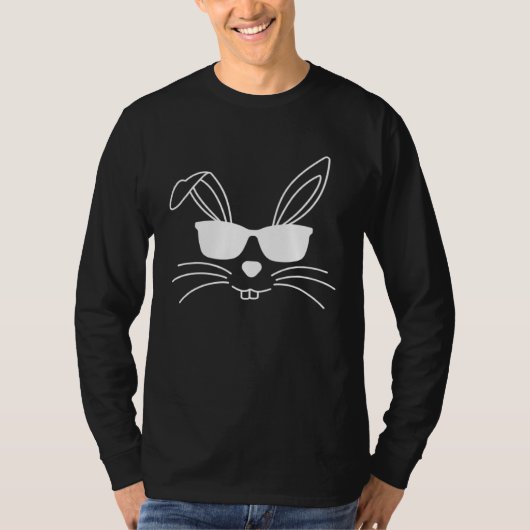Hipster Easter Bunny  Spring Egg Hunter Hunting Se Tシャツ (正面)