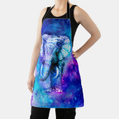 Hipster Elephant Nebula Space エプロン (インサイチュ)