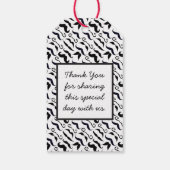 Hipster Mustacheあなたの写真コラージュありがとうラベル ギフトタグ (裏面)