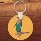Hipster Otter Keychain (文字なし) キーホルダー (正面)