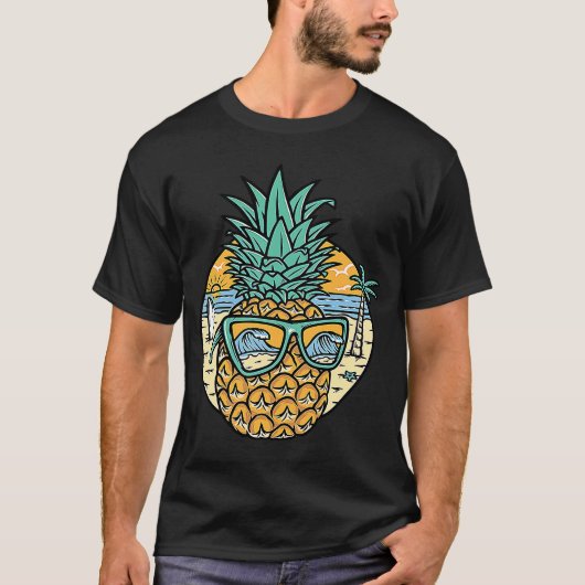 Hipster Pineapple愛モチベーションLove Love Pineapple Tシャツ (正面)