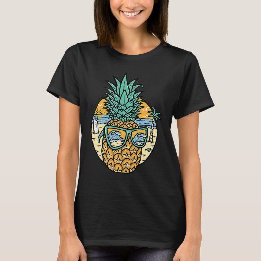 Hipster Pineapple Love Motivation  Love Pineapple  Tシャツ (正面)